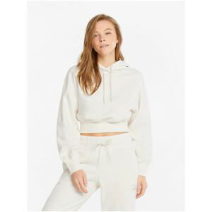 White Women's Cropped Hoodie Puma - Women