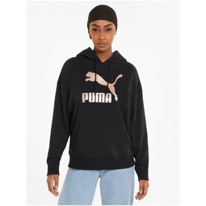 Black Women's Patterned Hoodie Puma - Women