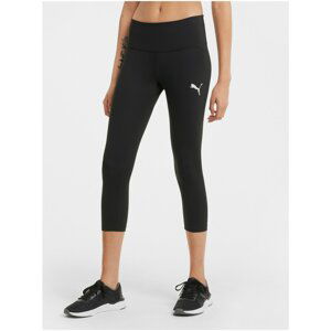 Black Women's Shortened Leggings Puma Active Tights - Women