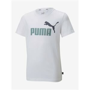White boys' T-shirt with Puma print - unisex