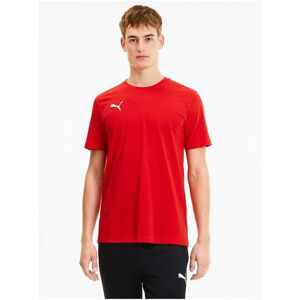 Red Men's T-Shirt Puma Team Goal - Men