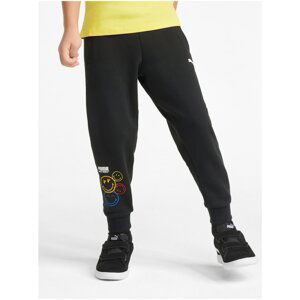 Black Boys Patterned Sweatpants Puma - Unisex