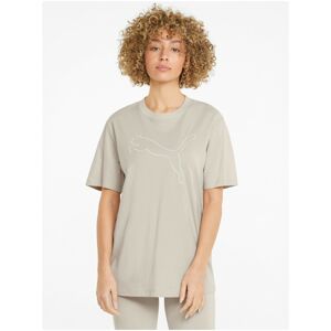 Women's Beige T-Shirt with Puma Her Print - Women