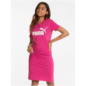 Dark pink women's dress with Puma print - Women