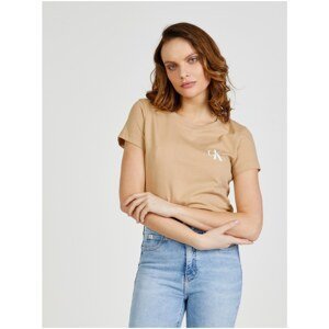 Set of two women's T-shirts in beige and white Calvin Klein - Women