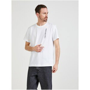 White Men's Patterned T-Shirt Calvin Klein - Men