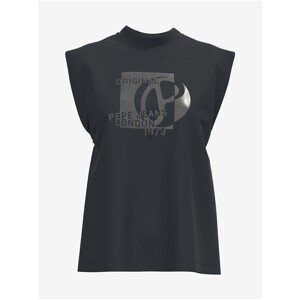 Dark grey women's T-shirt with print Pepe Jeans Avis - Women