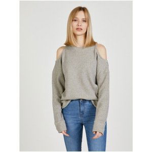 Pepe Jeans Moni Grey Womens Sweatshirt with Exposed Shoulders - Women