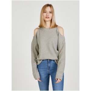 Grey Women's Sweatshirt with Exposed Shoulders Pepe Jeans Moni - Women