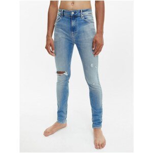 Calvin Klein Light Blue Men's Skinny Fit Jeans with Embroidered Effect Calvin - Men