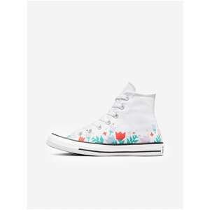 White Women Patterned Ankle Sneakers Converse Chuck Taylor All St - Women
