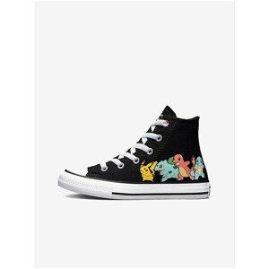 Black Kids Patterned Ankle Sneakers Converse X POKEMON - Unisex