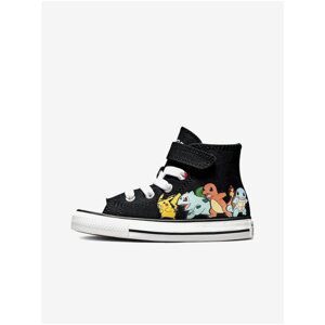 Black Kids Patterned Ankle Sneakers Converse X POKEMON - Unisex