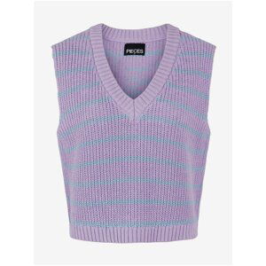 Light Purple Short Sweater Vest Pieces Liviana - Women