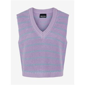 Light Purple Short Sweater Vest Pieces Liviana - Women