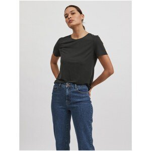 Black basic T-shirt VILA Modala - Women