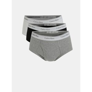 Set of three classic fit briefs in gray, black and white Calvin Klein Und - Men