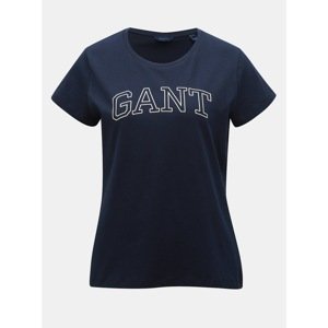 Dark blue women's T-shirt with GANT print - Women