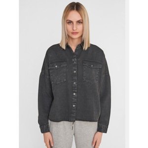 Black Denim Shirt Noisy May Rica - Women