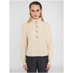 Cream Sweater with Buttons Noisy May Sonja - Women
