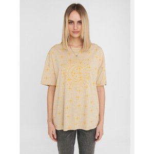 Beige T-shirt with print Noisy May Ida - Women