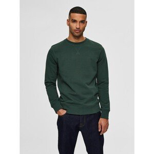 Dark Green Basic Sweatshirt Selected Homme Jason - Mens