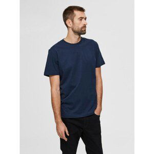 Dark Blue Basic T-Shirt Selected Homme Norman - Men