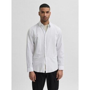 White Flax Shirt Selected Homme-New-Linen - Men