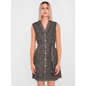 Dark gray denim shirt dress Noisy May Verita - Women