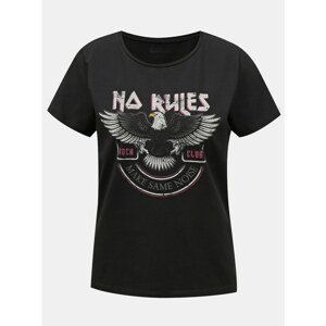 Black T-shirt with Print Noisy May - Women