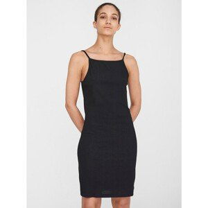 Black Ribbed Sheath Dress Noisy May Edda - Women