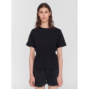 Black T-shirt with lashing at the waist Noisy May Palmer - Women