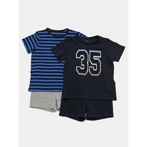 Set of two boys' pajamas in blue name it Number - unisex