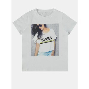 White girls' T-shirt with print name it Nasa - unisex
