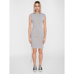 Light gray sheath dress with tightening on the side of Noisy May Multo - Women