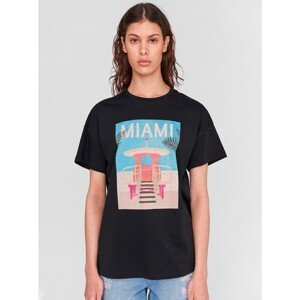 Black T-shirt with print Noisy May Wendy - Women