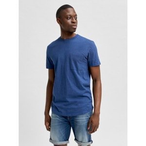 Blue T-shirt with pocket Selected Homme Chuck - Men