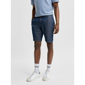 Dark Blue Chino Shorts Selected Homme Clay - Men