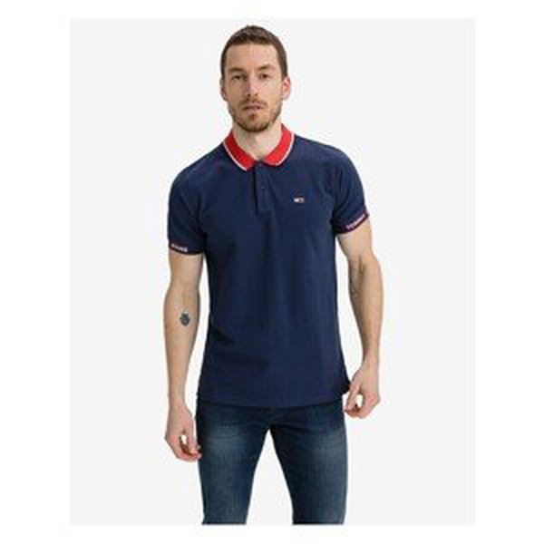 Detail Rib Jaquard Polo T-shirt Tommy Jeans - Men