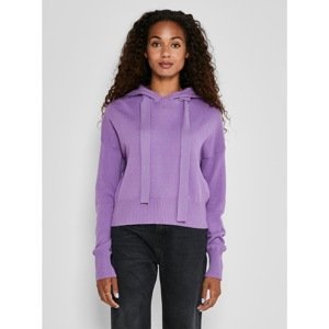 Purple Sweater Hooded Noisy May Ship - Women
