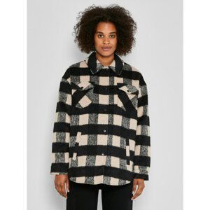 Beige-Black Plaid Shirt Jacket Noisy May Lulu - Women