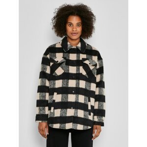 Beige-Black Checkered Shirt Jacket Noisy May Lulu - Women