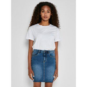 Blue Denim Sheath Mini Skirt Noisy May Callie - Women