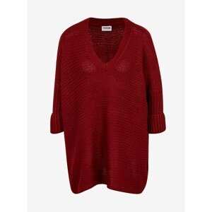 Burgundy Elongated Sweater Noisy May Vera - Women