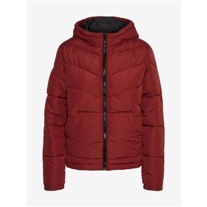 Red Women's Quilted Winter Jacket Noisy May Dalcon - Women