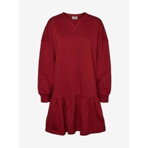 Red Loose Sweatshirt Dress Noisy May Lino - Women