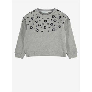 Grey girls' sweatshirt with name it Negis decoration - unisex