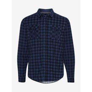 Dark Blue Plaid Shirt Blend - Men