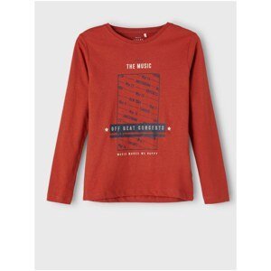 Red boys' T-shirt with name it Victor - unisex