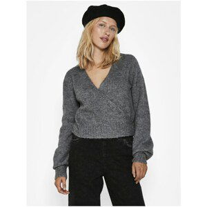 Gray wrap sweater Noisy May Coco - Women